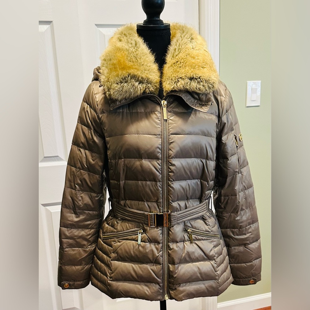 Michael Kors Down Jacket with Faux Fur Collar